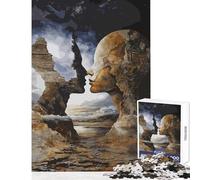 Puzzle de 1000 pièces pour Adolescents thème Baiser de la Terre décoration Jouet et Cadeau pour Femmes et Hommes Jeu Amusant et éducatif Dimensions 38x26 cm