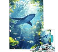 Puzzle de 1000 pièces pour Adolescents Thème : Baleine et Paradis sous-Marin Jeu éducatif de 1000 pièces Défi Stimulant Design élégant (38x26cm)
