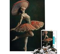 Puzzle de 1000 pièces pour Adolescents Thème Ballerine Champignon Jeu Stimulant et Casse-tête Difficile Idée Cadeau (Dimensions 50x75cm)