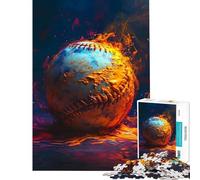 Puzzle de 1000 pièces pour Adolescents thème Baseball Abstrait Art Mural défi éducatif Jeu de réflexion Difficile à partir de 14 Ans (38x26cm)