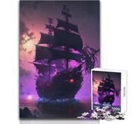 Puzzle de 1000 pièces pour Adolescents, thème Bateau Pirate, Jeu intellectuel, idéal pour se divertir à la Maison ou comme Cadeau de Noël Secret Dimensions : 38x26cm