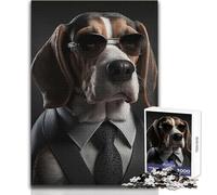 Puzzle de 1000 pièces pour Adolescents, thème Beagle Mafia Boss, idéal pour se détendre et se divertir Découpe Ultra-précise Dimensions:50x75cm