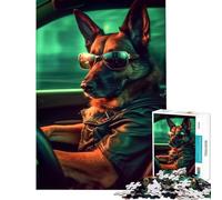 Puzzle de 1000 pièces pour Adolescents thème Berger Allemand Jeu de détente et d'apprentissage Cadeau de Père Noël Secret découpe de précision (50x75cm)