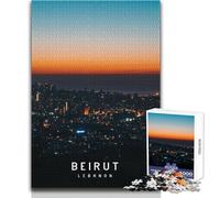 Puzzle de 1000 pièces pour Adolescents,thème Beyrouth,Jeu de Puzzle Unique et Stimulant,idéal comme Cadeau pour Femmes,Dimensions : 50x75cm