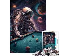 Puzzle de 1000 pièces pour Adolescents thème Billard Astronaute et Espace Jeu Familial Jouet éducatif Cadeau pour Femmes et Hommes pour Toute la Famille (Taille 38x26cm)