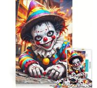 Puzzle de 1000 pièces pour Adolescents thème bouffons et Mascarade Jeu Impossible Interaction Parent-Enfant Cadeau de Noël ou d'anniversaire 38x52cm