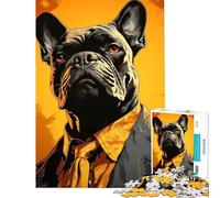 Puzzle de 1000 pièces pour Adolescents thème Bouledogue Gangster Jeu éducatif de 1000 pièces défi Difficile Jeu Amusant et Stimulant pour Toute la Famille (38x52cm)