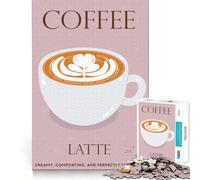 Puzzle de 1000 pièces pour Adolescents Thème café Latte et Cuisine Découpe Lisse Jeu d'exercice cérébral Activité de détente et d'anniversaire (38x26cm)