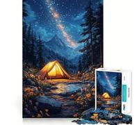 Puzzle de 1000 pièces pour Adolescents,thème Camping sous la Voie lactée,Jeu de logique et d'amusement,idéal pour Un Anniversaire ou Une activité Artistique (50x75cm)