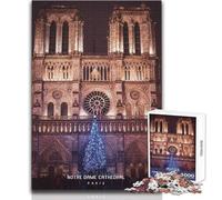Puzzle de 1000 pièces pour Adolescents, thème Cathédrale Notre-Dame, pour des soirées Jeux et Divertissement en Famille Idée Cadeau pour développer l'analyse et la logique Dimensions:50x75cm
