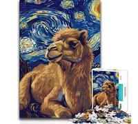 Puzzle de 1000 pièces pour Adolescents, thème Chameau sous Un Ciel étoilé, idéal pour se détendre à la Maison ou comme Cadeau d'anniversaire à partir de 14 Ans, 38x26cm