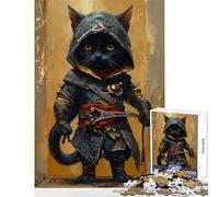 Puzzle de 1000 pièces pour Adolescents thème Chat Chibi Assassin décoration Jouet Jeu de société avec Le Père Noël Dimensions 38x52cm