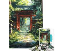 Puzzle de 1000 pièces pour Adolescents thème Chemin des sanctuaires japonaisjeu de réflexion Stimulant pour Femmes (38x26cm)
