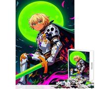 Puzzle de 1000 pièces pour Adolescents thème Chevalier Anime avec épée Lumineuse décoration Murale pour Un échange de Cadeaux Jeu Amusant à Faire à la Maison Dimensions 50x75cm