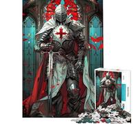 Puzzle de 1000 pièces pour Adolescents thème Chevalier de la Croix-Rouge défi éducatif Passe-Temps à la Maison décoration Jouet pour Les 14 Ans et Plus (38x26cm)