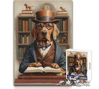 Puzzle de 1000 pièces pour Adolescents - Thème:Chien de Saint-Hubert - Idéal pour se détendre et se divertir - Découpe Ultra-précise - Dimensions:38x52cm