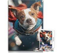Puzzle de 1000 pièces pour Adolescents, thème Chien Super-héros, Jeu de défi Unique et Stimulant, Cadeau d'anniversaire, Format 38x26cm