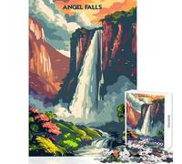 Puzzle de 1000 pièces pour Adolescents thème « Chutes d'anges » décoration Jouet idée Cadeau Jeu Relaxant liste de souhaits avec Le Père Noël Dimensions 50x75cm