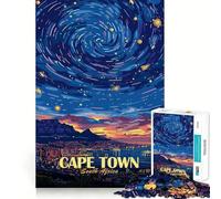 Puzzle de 1000 pièces pour Adolescents,thème Ciel Nocturne,Le Cap,Afrique du Sud,Ajustement Parfait,Jeu de Concentration,Divertissement,Loisirs,décoration Murale de Noël (50x75cm)