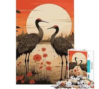 Puzzle de 1000 pièces pour Adolescents thème Cigogne et Nature Jeu Pratique et Stimulant idées Cadeaux découpe de précision (Dimensions 38x52cm)