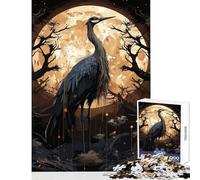Puzzle de 1000 pièces pour Adolescents thème Cigogne Mystique Jeu éducatif Cadeau d'anniversaire Jeux Amusants à Faire à la Maison Dimensions 38x26cm