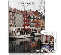 Puzzle de 1000 pièces pour Adolescents, thème Copenhague, Jeu de Puzzle Unique et Stimulant, pour Un Anniversaire, Dimensions 50x75cm