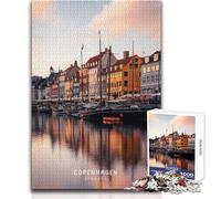 Puzzle de 1000 pièces pour Adolescents, thème Copenhague, Jeu de Puzzle Unique et Stimulant, pour Un Anniversaire, Dimensions 50x75cm