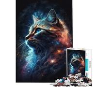 Puzzle de 1000 pièces pour Adolescents thème Cosmique et coloré avec Chat et Jouet Spatial Jeu intellectuel Stimulant Cadeau de décoration idéal pour Femmes et Hommes (Taille 38x52cm)