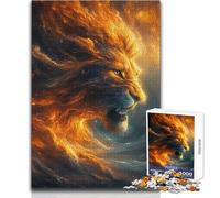 Puzzle de 1000 pièces pour Adolescents-Thème Cosmique, Galaxie et Lion-Jeu surréaliste pour améliorer la mémoire et Plus (14 Ans et Plus)-Dimensions 38x52cm
