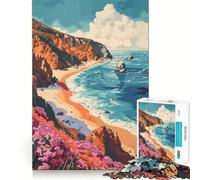 Puzzle de 1000 pièces pour Adolescents,thème Côte californienne,Pixel Art,Bords Nets,Jeu de réflexion,Jouet d'éveil,Jeu de rôle,décoration de Noël,Cadeau (38x26cm)