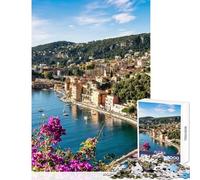 Puzzle de 1000 pièces pour Adolescents Thème Côte d'Azur Jeux relaxants Décoration intérieure Jouets Interaction Parent-Enfant (38x52cm)