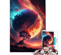 Puzzle de 1000 pièces pour Adolescents Thème Coucher de Soleil Fantastique Activités ludiques à la Maison Décoration Parfaite Jeu de réflexion Convient aux 14 Ans et Plus 38x26cm