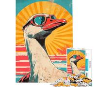Puzzle de 1000 pièces pour Adolescents thème Coucher de Soleil Vintage oie défi éducatif décoration Murale Jeux relaxants Convient aux Personnes de 14 Ans et Plus (38x26cm)