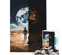Puzzle de 1000 pièces pour Adolescents thème Cowboy du Monde Jeu intellectuel et éducatif pour Les activités familiales et Les Anniversaires (Dimensions 38x26cm)