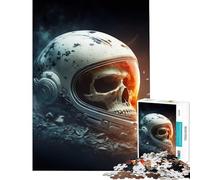 Puzzle de 1000 pièces pour Adolescents thème crâne Spatial Jeu de réflexion éducatif Cadeau d'anniversaire idéal pour Les Couples (Dimensions 38x52cm)