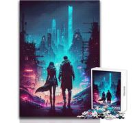 Puzzle de 1000 pièces pour Adolescents, thème Cyber City, idéal pour Les Couples, pour se détendre et se divertir Découpe Ultra-précise Dimensions:50x75cm