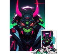 Puzzle de 1000 pièces pour Adolescents thème Cyberpunk démon samouraï Casse-tête éducatif Jouet Stimulant Cadeau d'anniversaire idéal pour Les Couples (Dimensions 38x52cm)