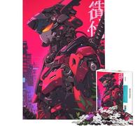 Puzzle de 1000 pièces pour Adolescents thème Cyberpunk samouraï et Robot Jeu Pratique et Stimulant idées Cadeaux découpe de précision (50x75cm)