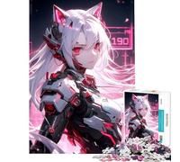 Puzzle de 1000 pièces pour Adolescents thème Cyborg Fille Anime Jeu éducatif Analyse et logique idée Cadeau (38x52cm)
