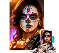 Puzzle de 1000 pièces pour Adolescents thème Dia de Los Muertos idéal pour Un Anniversaire ou Noël Jeu Familial Difficile à partir de 14 Ans (50x75cm)
