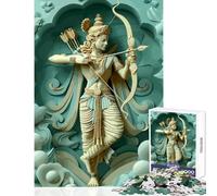 Puzzle de 1000 pièces pour Adolescents Thème Dieu Rama Hindouisme Décoration intérieure Jouet pour Un Père Noël Secret Jeu éducatif Stimule Le Cerveau Dimensions 38x26cm