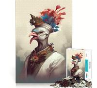 Puzzle de 1000 pièces pour Adolescents Thème Dinde Art fantaisiste aux découpes nettes Jeu cognitif Cadeau pour des Moments de détente Décoration de Noël (50x75cm)