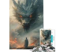 Puzzle de 1000 pièces pour Adolescents thème Dragon Chinois Ancien Jeu de détente et d'apprentissage Jouet éducatif Cadeau de Père Noël Secret découpe de précision (Taille 50x75cm)
