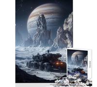 Puzzle de 1000 pièces pour Adolescents thème Extraterrestre sur Une planète lointaine Jeu Antistress Cadeau d'anniversaire Jeu de Construction avec liste de souhaits du Père Noël Dimensions 38x26cm