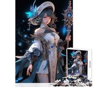 Puzzle de 1000 pièces pour Adolescents Thème Fantastique Sceptre de Mage Décoration Murale pour Un échange de Cadeaux Jeu de Construction Renforce l'amour au Sein du Couple 38x26cm