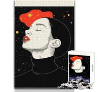 Puzzle de 1000 pièces pour Adolescents, thème Femme contemplant Les étoiles, Jeu intellectuel, idéal pour se divertir à la Maison ou comme Cadeau de Noël Secret Dimensions : 38x26cm
