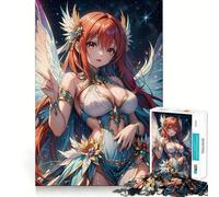 Puzzle de 1000 pièces pour Adolescents,thème Fille d'anime angélique,Jeu de Concentration mentale,découpe de précision,Bords Lisses, pour Les fêtes (38x52cm)