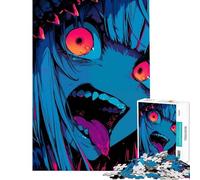 Puzzle de 1000 pièces pour Adolescents Thème Fille Monstre Anime Jeu Manuel et éducatif Cadeau de Noël Secret Idéal pour Passer Le Temps à la Maison (Dimensions 75x50cm)