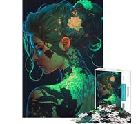 Puzzle de 1000 pièces pour Adolescents thème Floral Cyberpunk Jeu Familial Stimulant l'intelligence et la réflexion Jouet addictif Cadeau Artistique activités familiales (Taille 50x75cm)