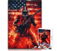 Puzzle de 1000 pièces pour Adolescents - Thème : Football américain, Rock Star, Casse-tête, Jeu Familial d'analyse et de logique, Décoration Murale - Dimensions : 38x26cm